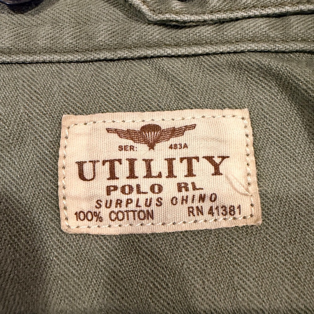 Polo Ralph Lauren Utility Surplus Chino Shorts Olive Green Pacific Tour Mens 40 - Picture 3 of 16